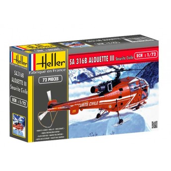 Heller 80289 Сборная модель вертолета Алуэтт III (1:72)
