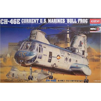 Academy 12283 Сборная модель вертолета CH-46E Current U.S. Marines "Bull Frog" (1:48)