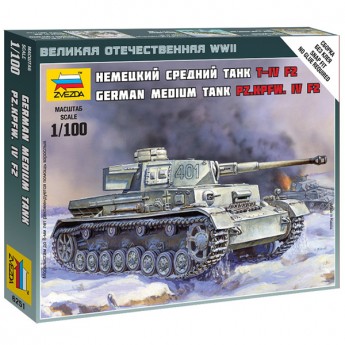 Звезда 6251 Сборная модель немецкого танка Т-4 F2 (1:100)