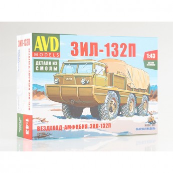 AVD Models 1358AVD Сборная модель автомобиля вездеход-амфибия ЗИЛ-132П (1:43)