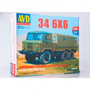 AVD 1390AVD Сборная модель автомобиля Горький-34 6х6 (1:43)